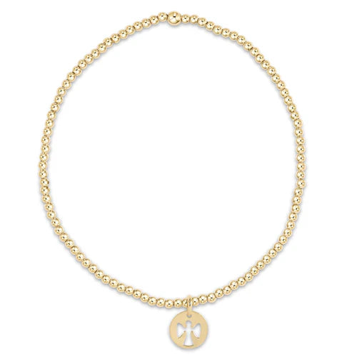 Classic 2mm Guardian Angel Charm Bracelet - Egirl