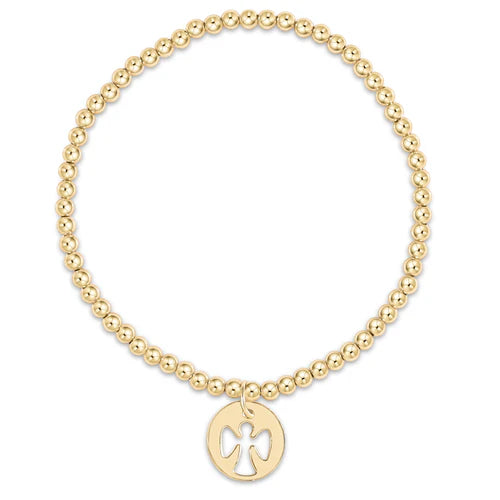 Classic 3mm Guardian Angel Charm Bracelet - Egirl