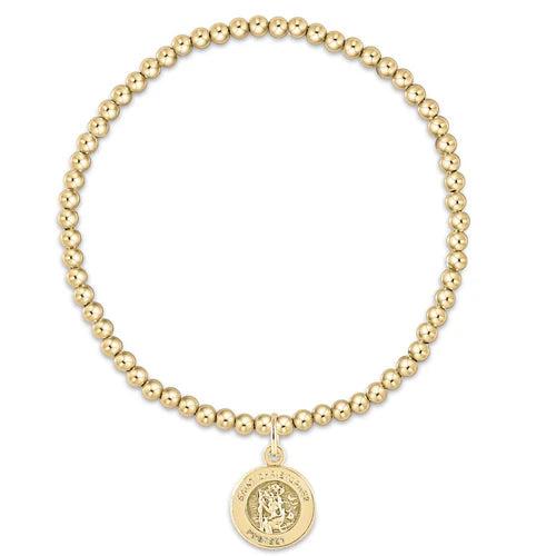 Classic Protection Gold Disc Bead Bracelet - 3mm