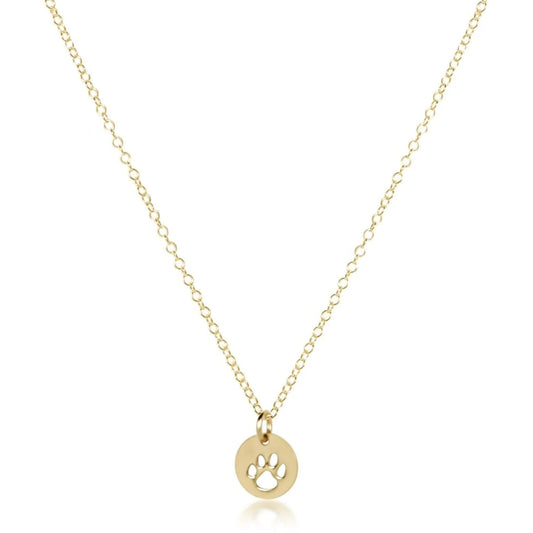 16" Small Paw Print Necklace
