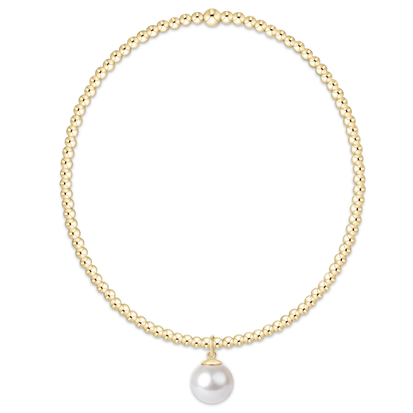 Classic Gold Bead Bracelet- Pearl BallCharm Bracelet