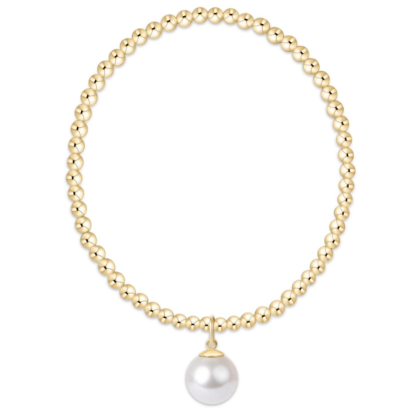 Classic Gold Bead Bracelet- Pearl BallCharm Bracelet