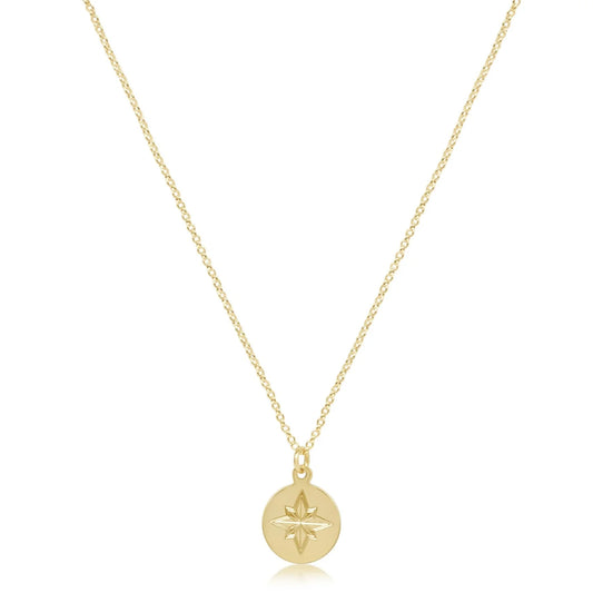 16" Direction Gold Disc Necklace