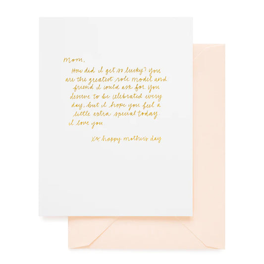 Letter to Mom Greeting Card