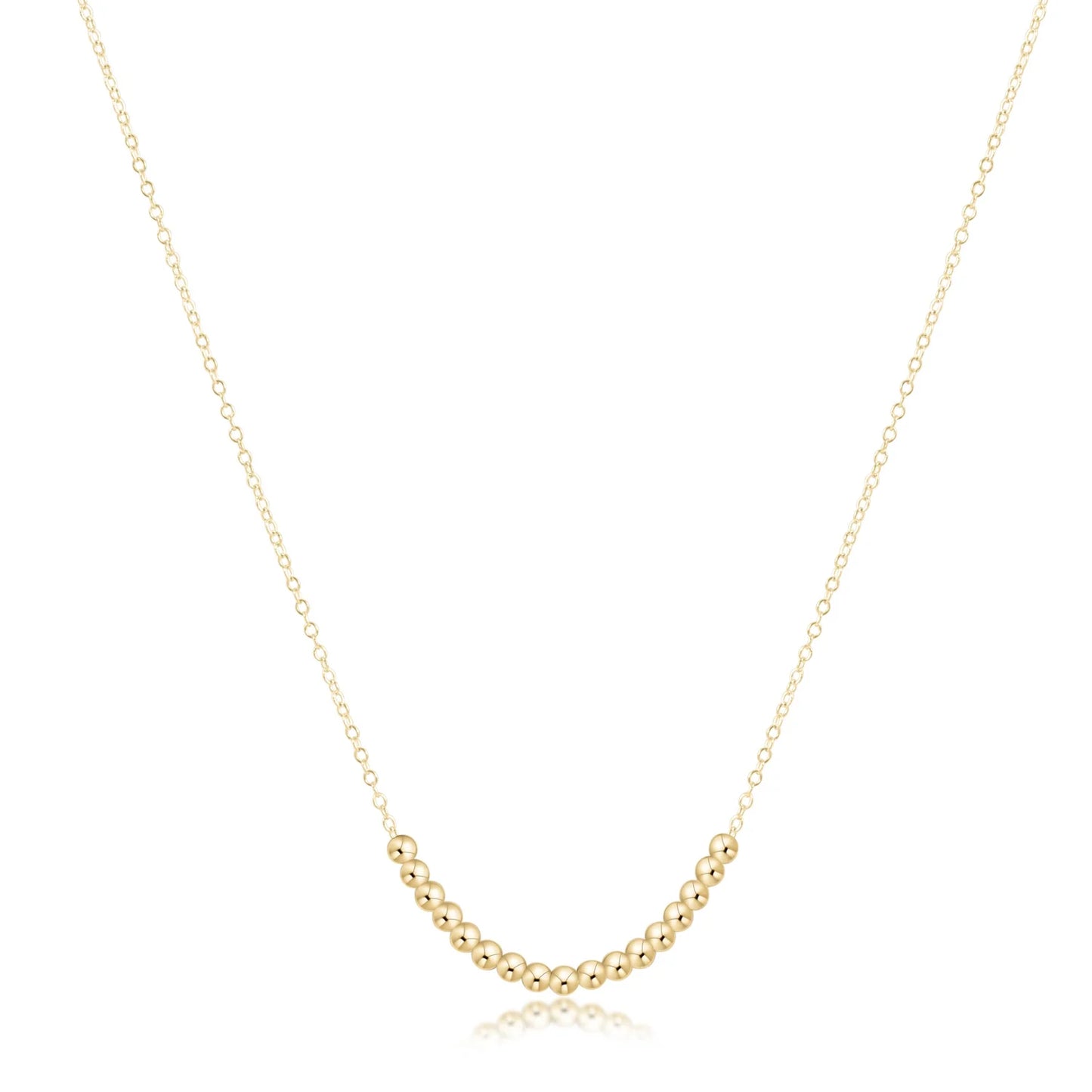 16" Classic Beaded Bliss Gold Necklace