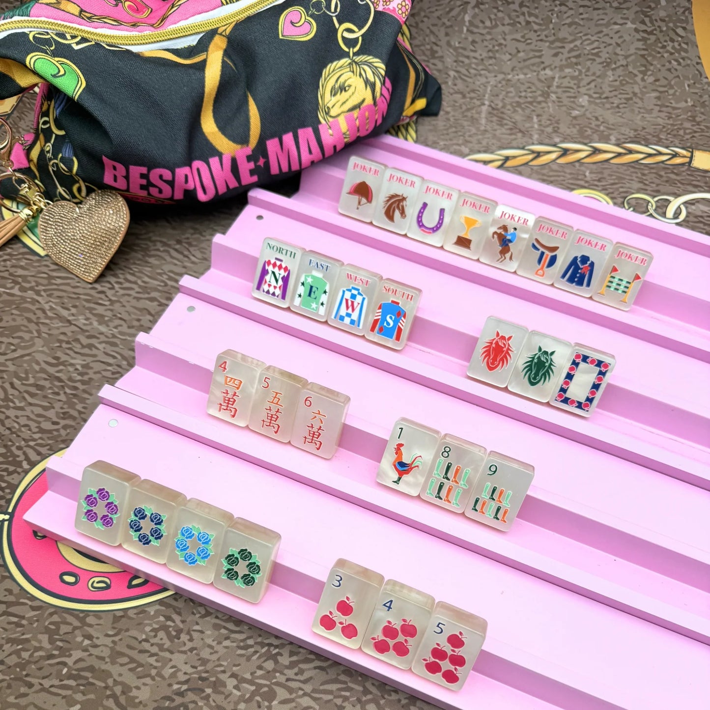 Year of the Horse Mahjong Tiles - Pearl Cream
