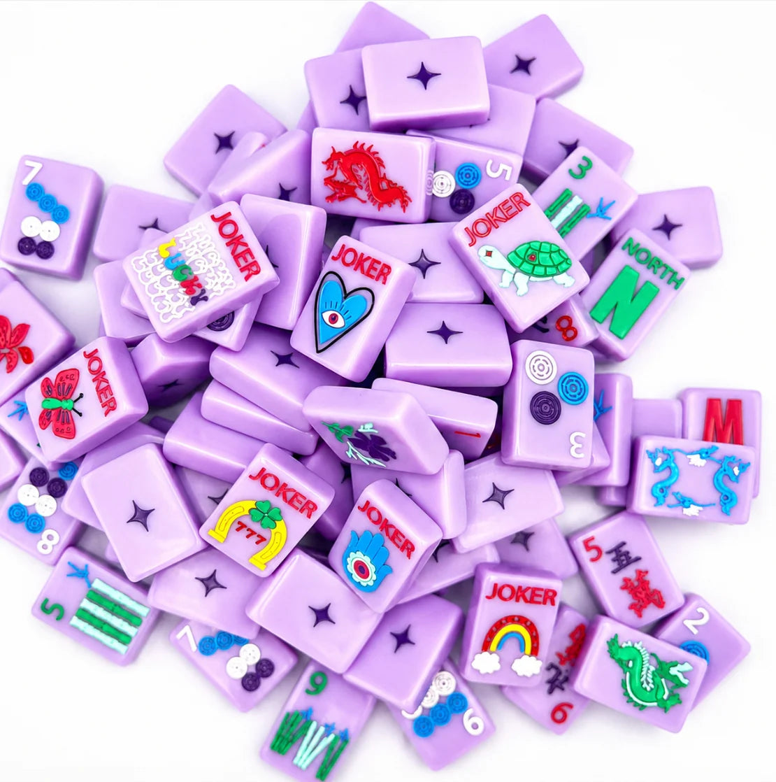 Lucky Charms Mahjong Tiles - French Lavender