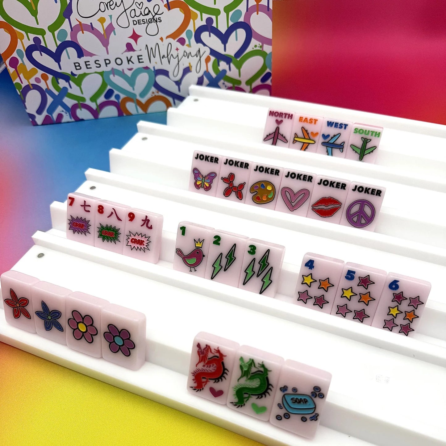 Bespoke x Corey Paige Color Crush Mahjong Tiles - Powder Pink