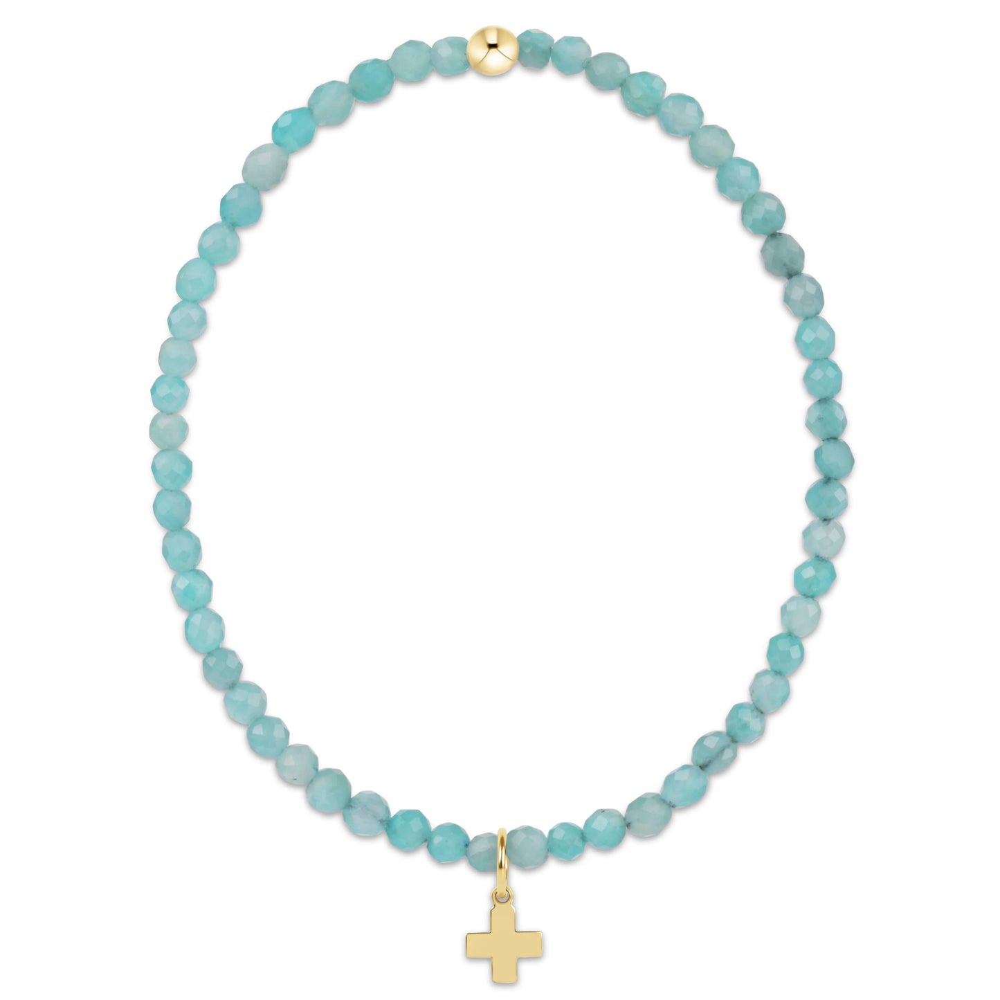 Classic Signature Cross Gold Charm Bracelet