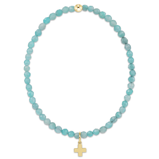Classic Signature Cross Gold Charm Bracelet