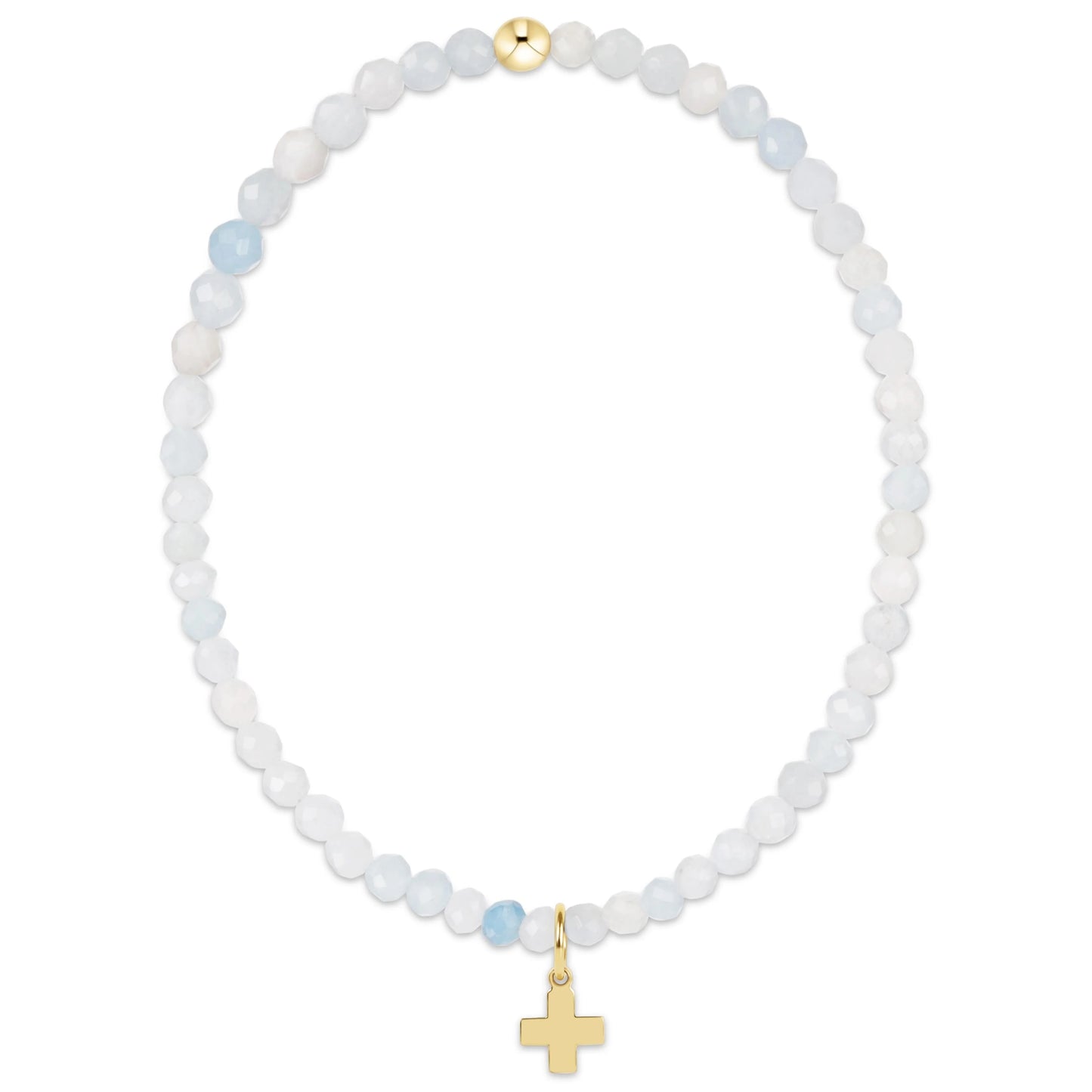 Classic Signature Cross Gold Charm Bracelet