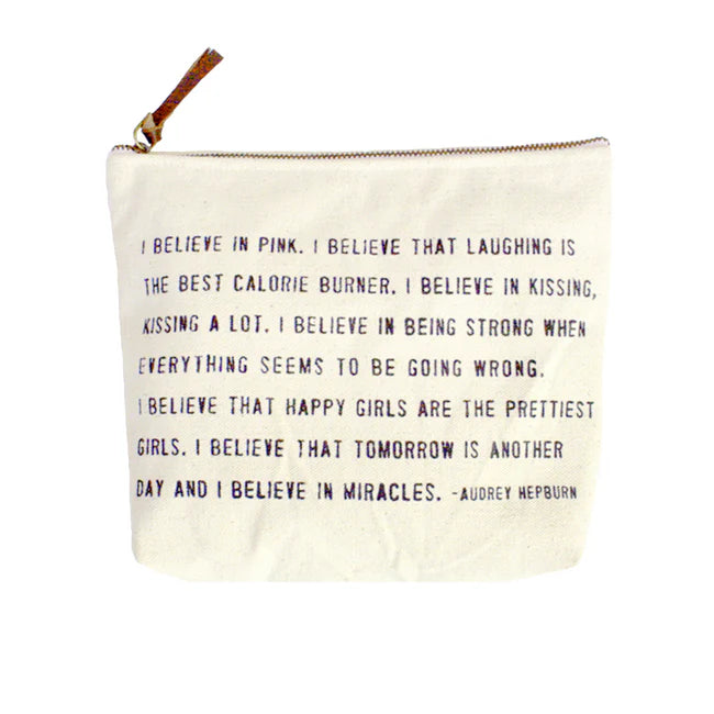 Canvas Zip Bag - Tan