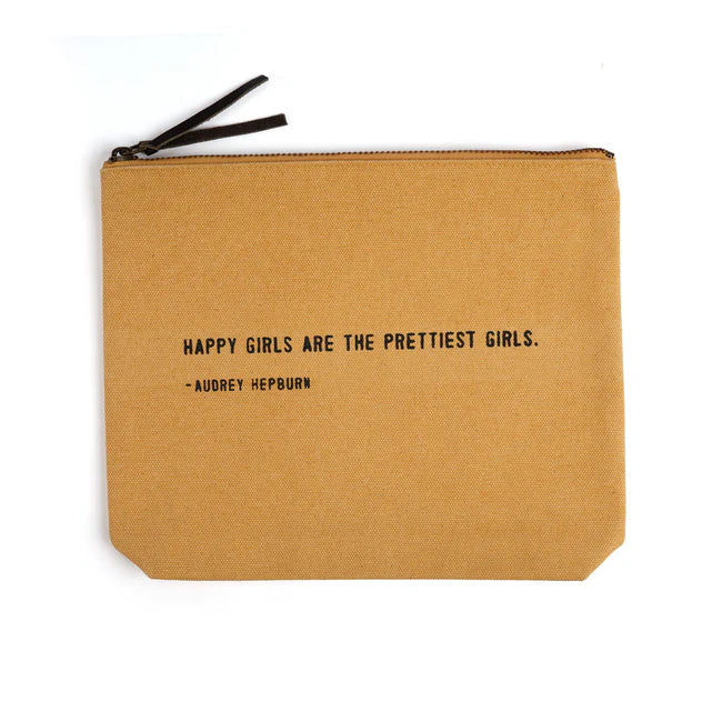 Canvas Zip Bag - Sunflower
