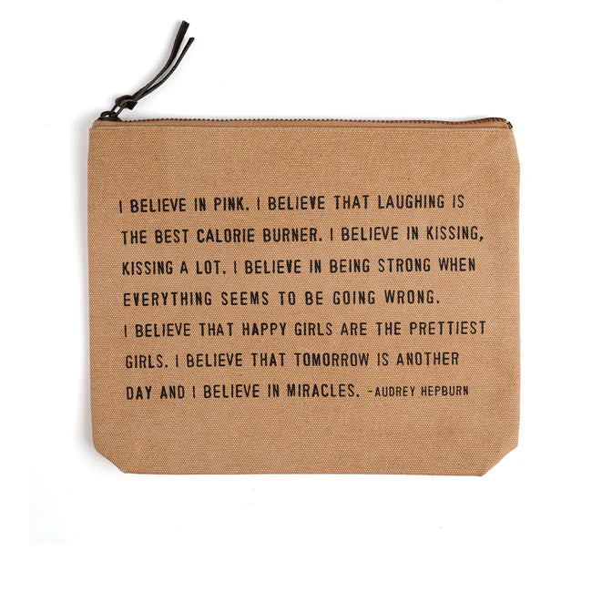Canvas Zip Bag - Blush