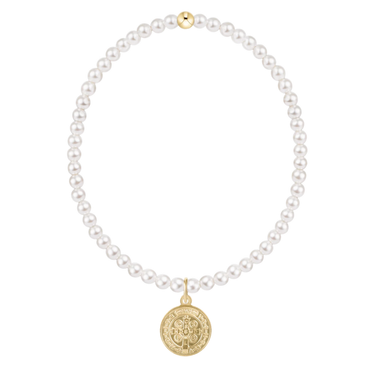 Classic Pearl Blessing Charm Bracelet - 3mm