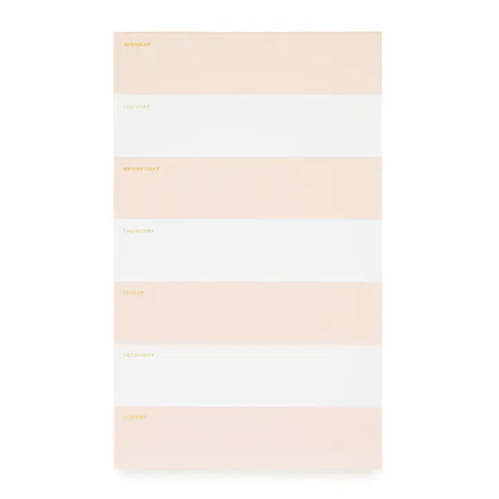 Pink Striped Weekly Pad