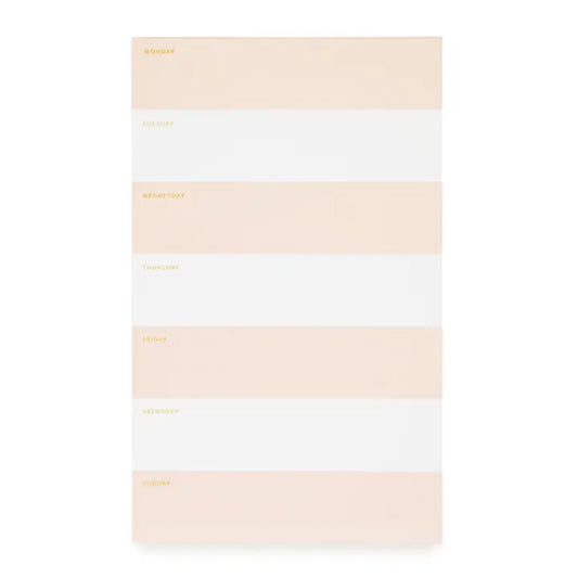 Pink Striped Weekly Pad