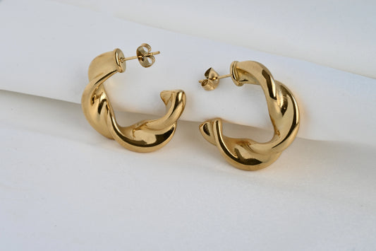 Chunky Twisted Hoops