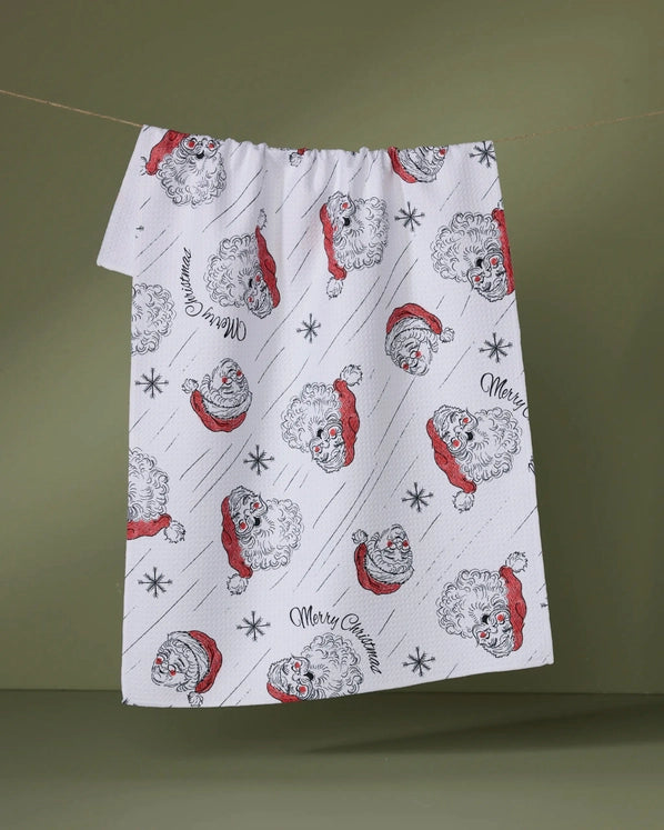 Claus Family Christmas Tea Towel