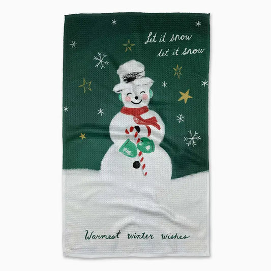 Vintage Snowman Tea Towel