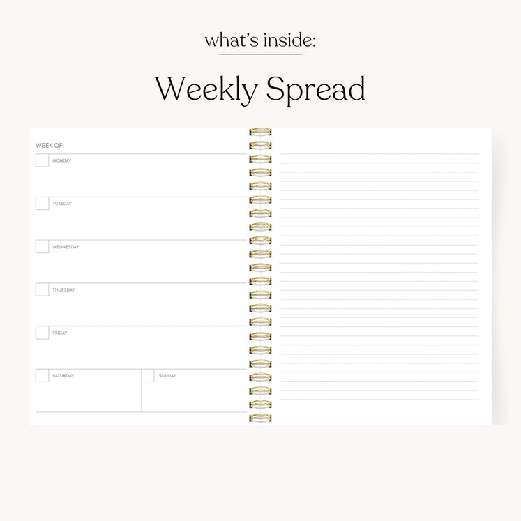 Green Gingham Undated Planner