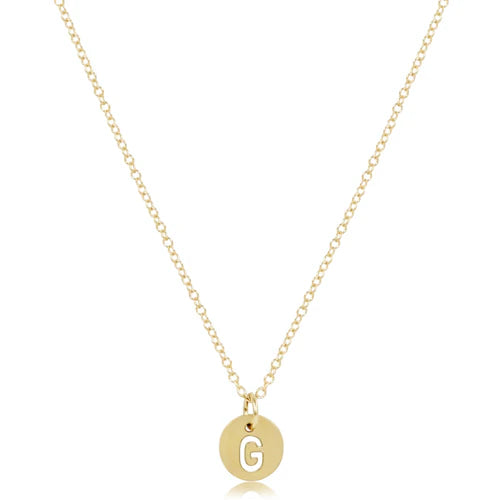 16" Gold Initial Necklace