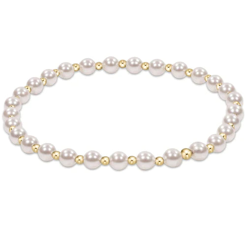 Enewton Extends Classic Grateful Pattern Bead Bracelet - Pearl