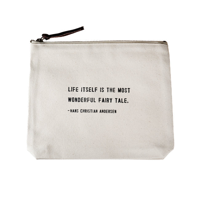 Canvas Zip Bag - Tan