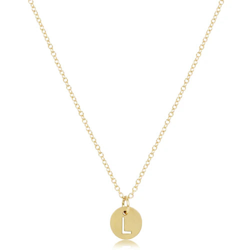 16" Gold Initial Necklace