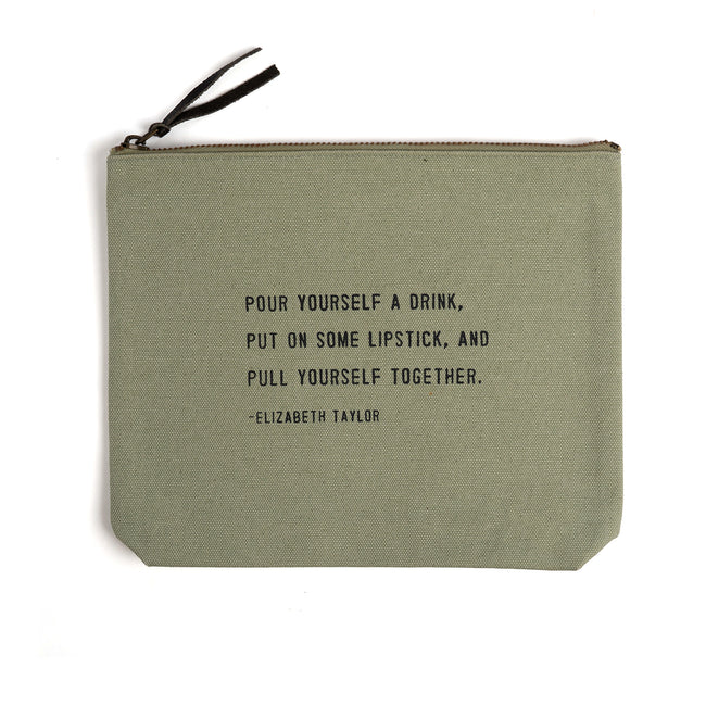 Canvas Zip Bag - Mint