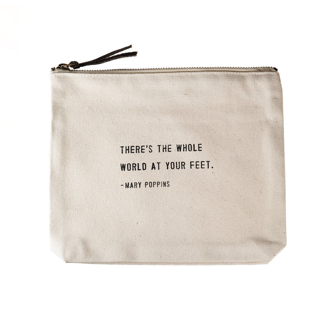 Canvas Zip Bag - Tan