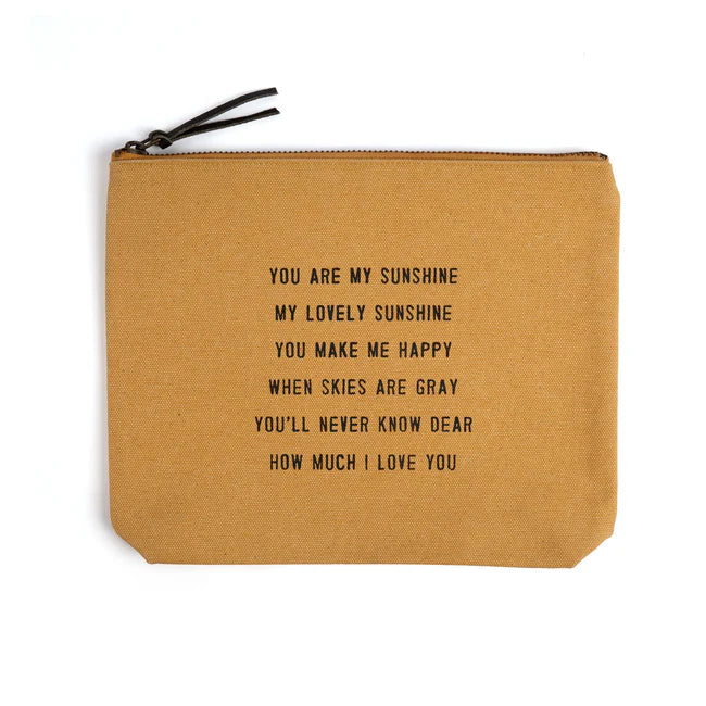 Canvas Zip Bag - Sunflower
