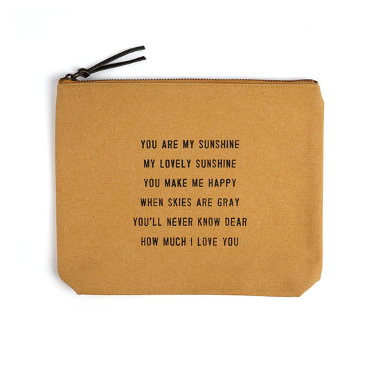 Canvas Zip Bag - Sunflower