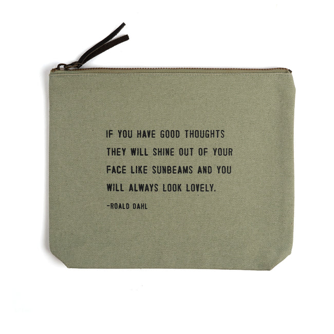 Canvas Zip Bag - Mint