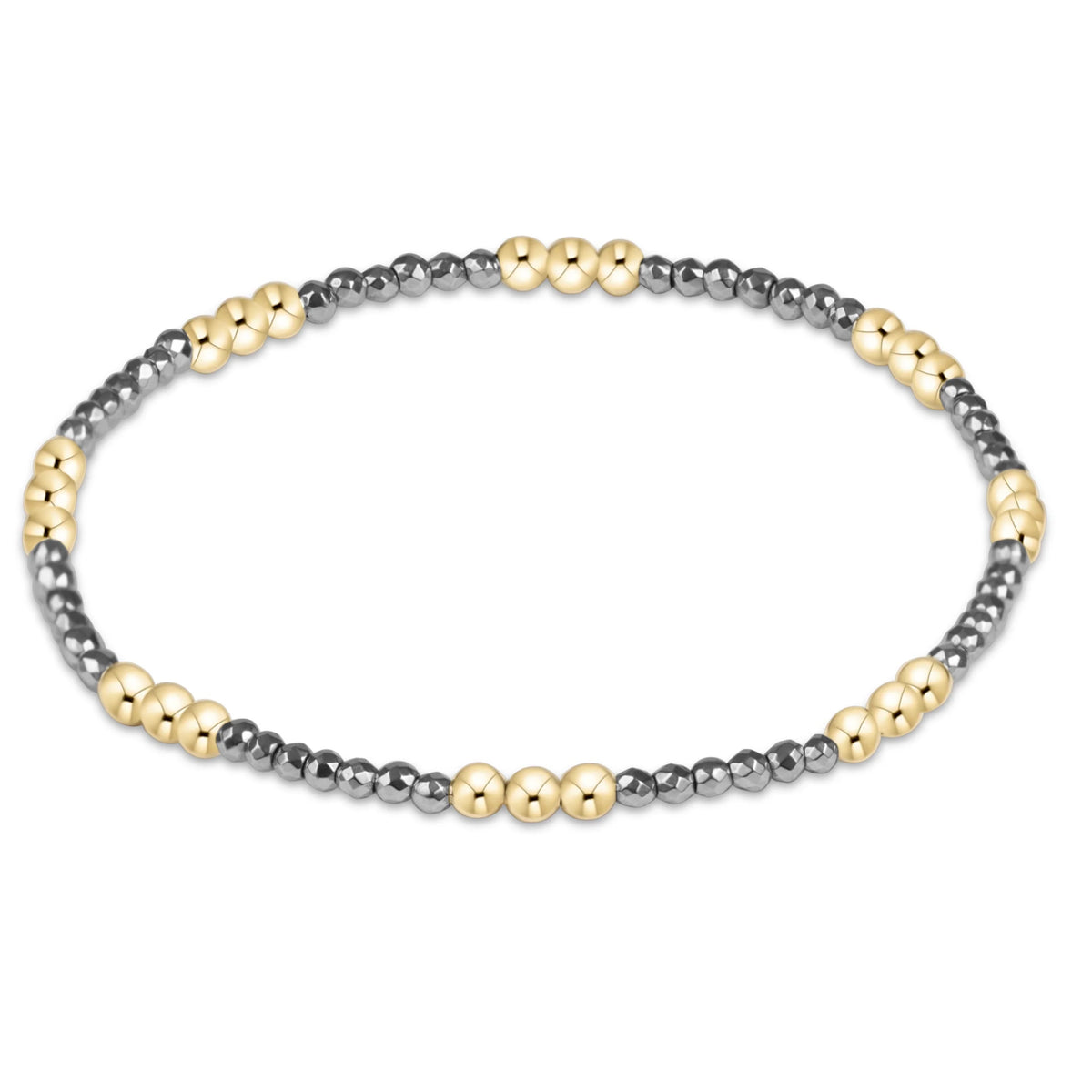 Joy Silver Faceted Hematite Bracelet