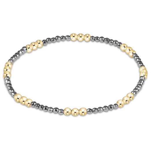 Joy Silver Faceted Hematite Bracelet