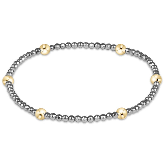 Presence Silver Faceted Hematite Bracelet