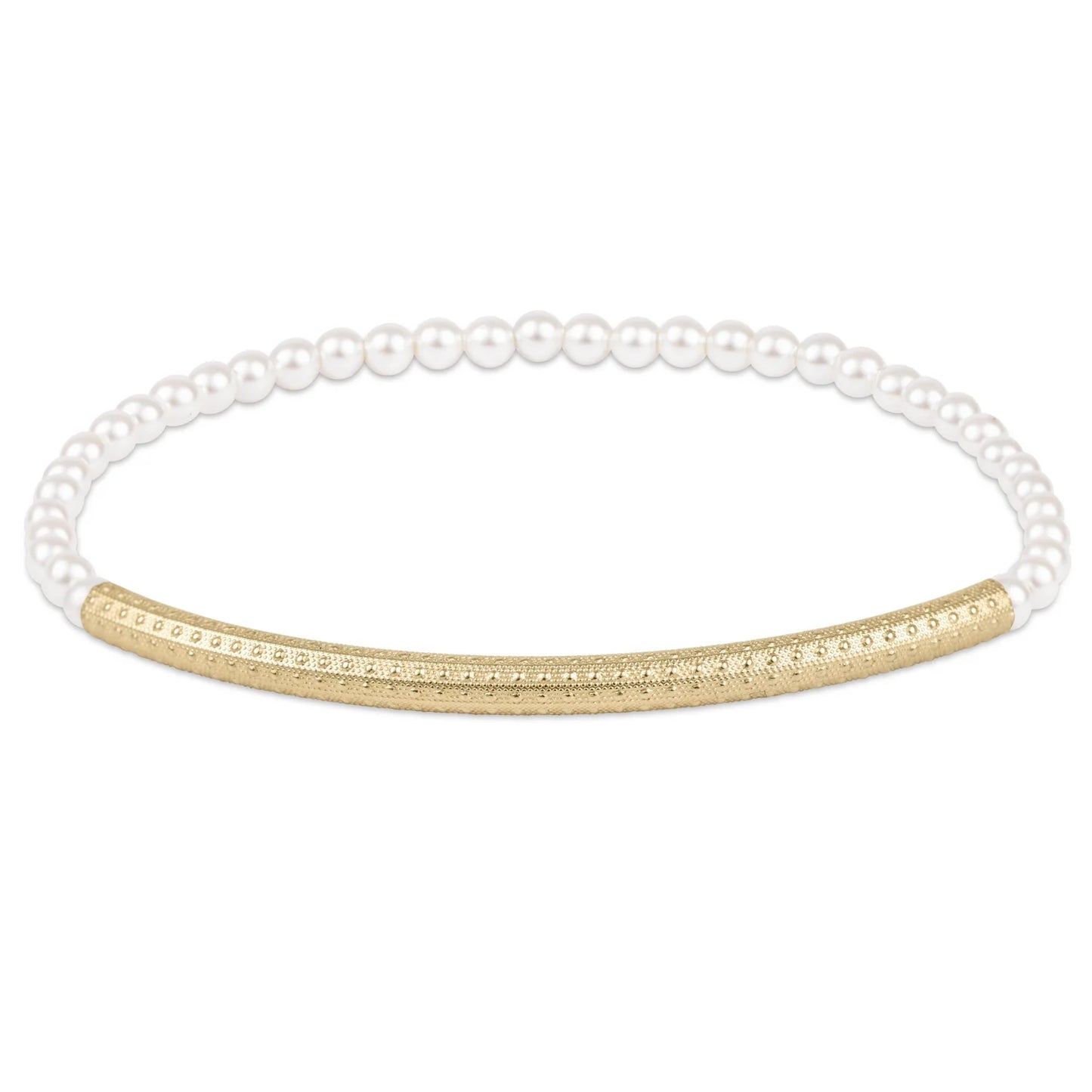 Bliss Bar Textured Pearl Bead Bracelet
