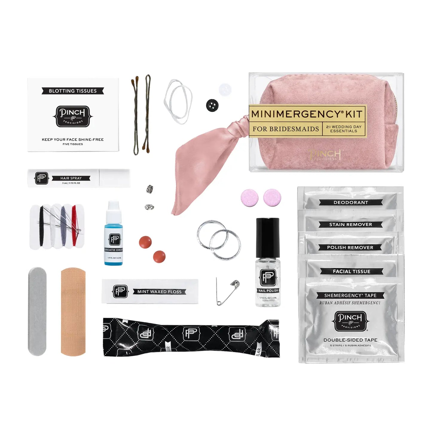 Velvet Minimergency Kits for Bridesmaids - Dusty Rose