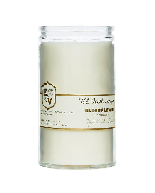 Elderflower & Vetiver Natural Wax Candle