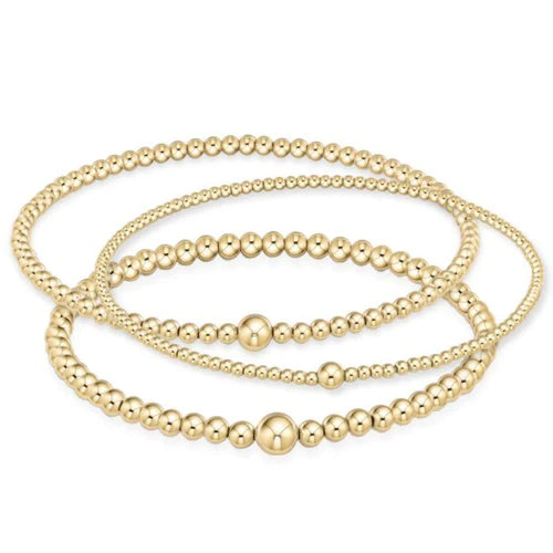 Classic Gold 3mm Bead Bangle