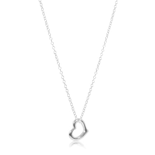 16" Sterling Silver Love Charm Necklace
