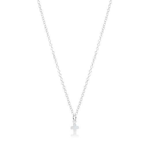 16" Sterling Silver Signature Cross Necklace - Small