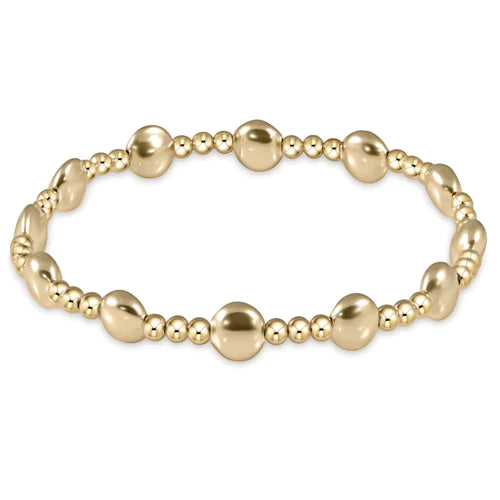 Honesty Gold Sincerity Pattern Bead Bracelet